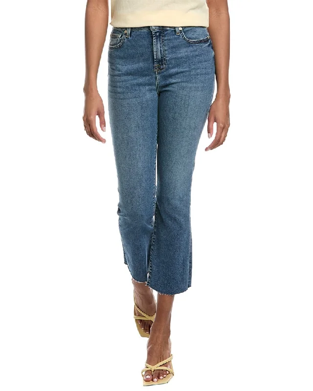 7 For All Mankind Felicity High-Waist Slim Kick Jean Chic Faded Blue Jeans