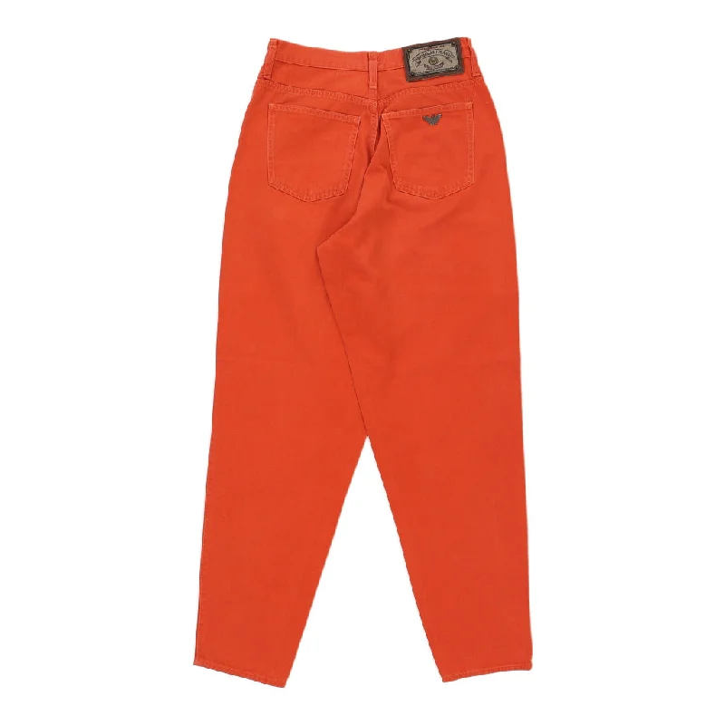 Armani Jeans Jeans - 28W UK 8 Orange Cotton Trendy Vintage Denim Jeans