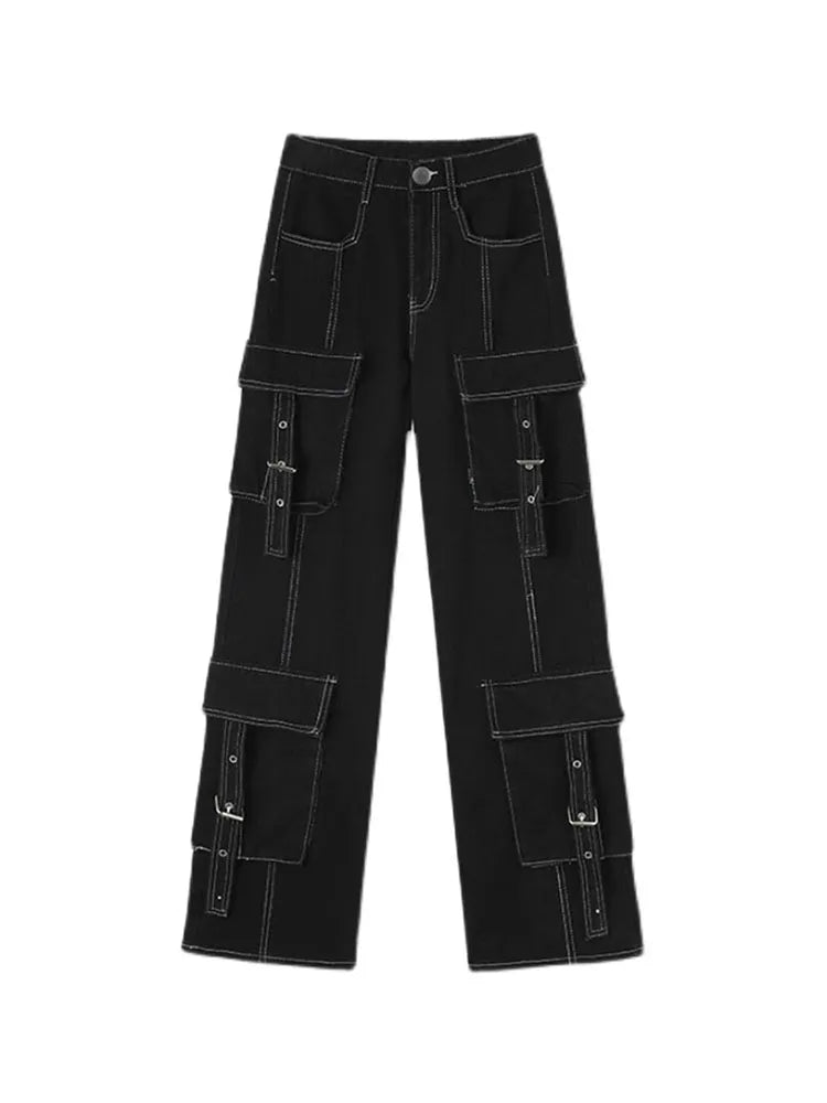 Baggy Jeans Women Cargo Pants Vintage High Waist Streetwear Denim Pants Trendy Low-Rise Bootcut Jeans Baggy Jeans Women Cargo Pants Vintage High Waist Streetwear Denim Pants Trendy Low-Rise Bootcut Jeans