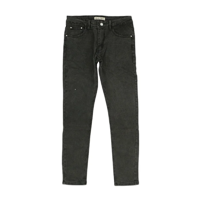 Black Solid Skinny Jeans Stylish Stone-Wash Denim Jeans
