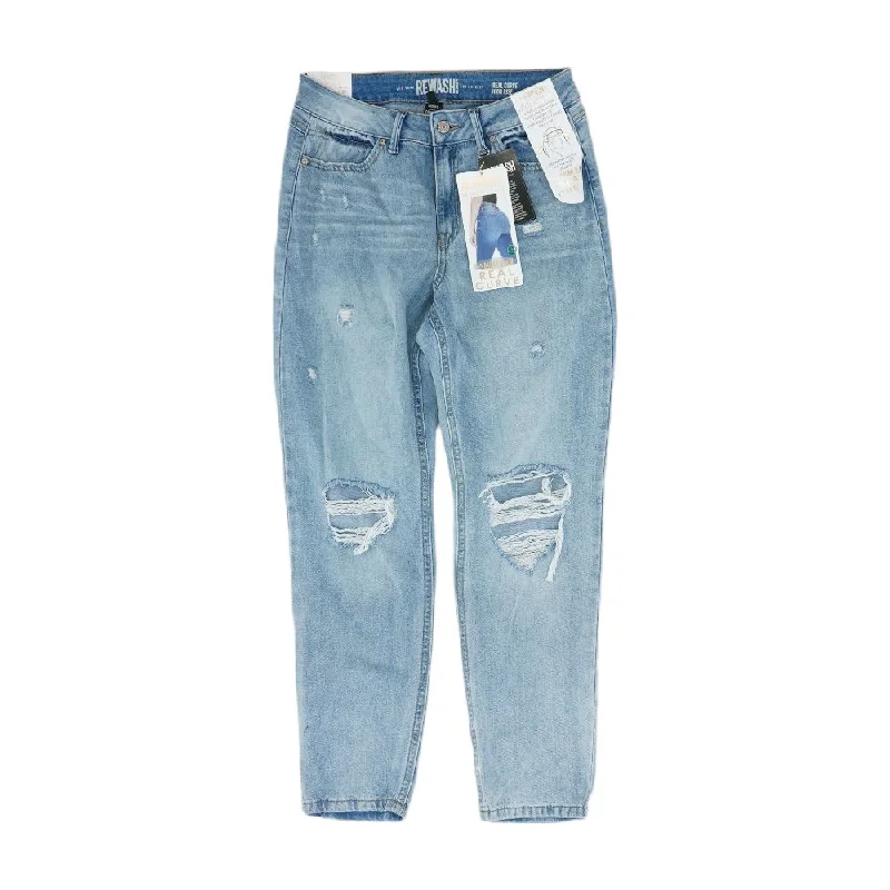 Blue Solid High Rise Jeans Cozy Stretch High-Waist Jeans