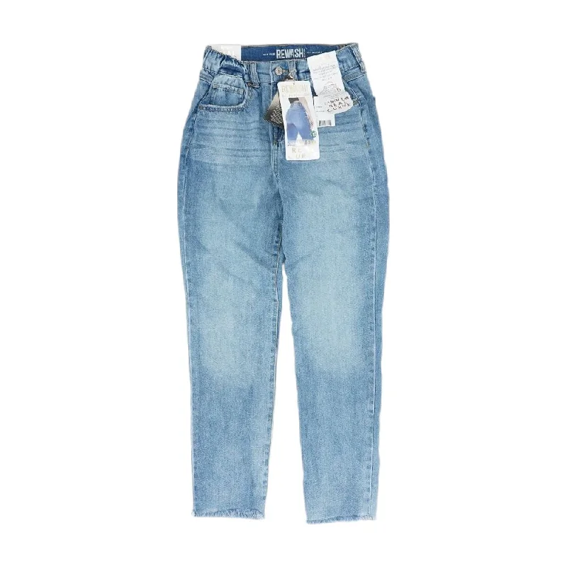 Blue Solid High Rise Jeans Casual Wide-Legged Denim Jeans