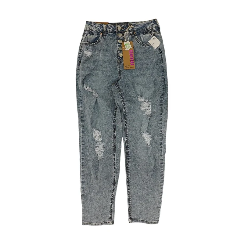 Blue Solid High Rise Jeans Comfortable Mid-Rise Jeans