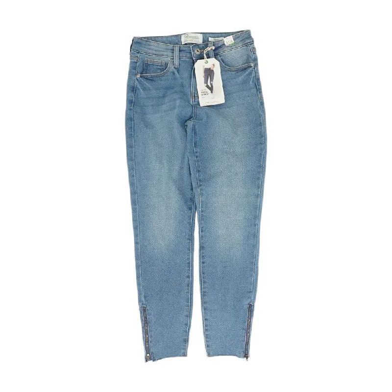 Blue Solid High Rise Skinny Leg Jeans Trendy Plus Size Jeans