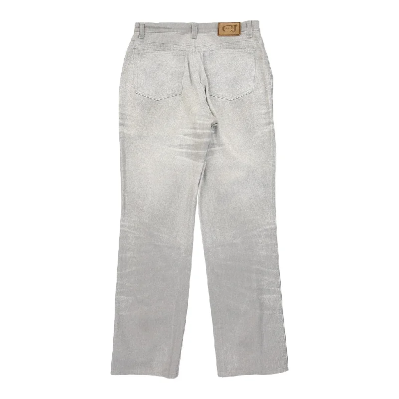 Cavalli Jeans Jeans - 30W UK 10 Grey Cotton Trendy Paperbag Waist Jeans