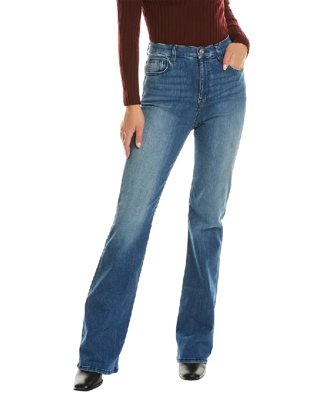 Current/Elliott Napier High-Rise Flare Jean Trendy Wide-Legged High-Waist Jeans