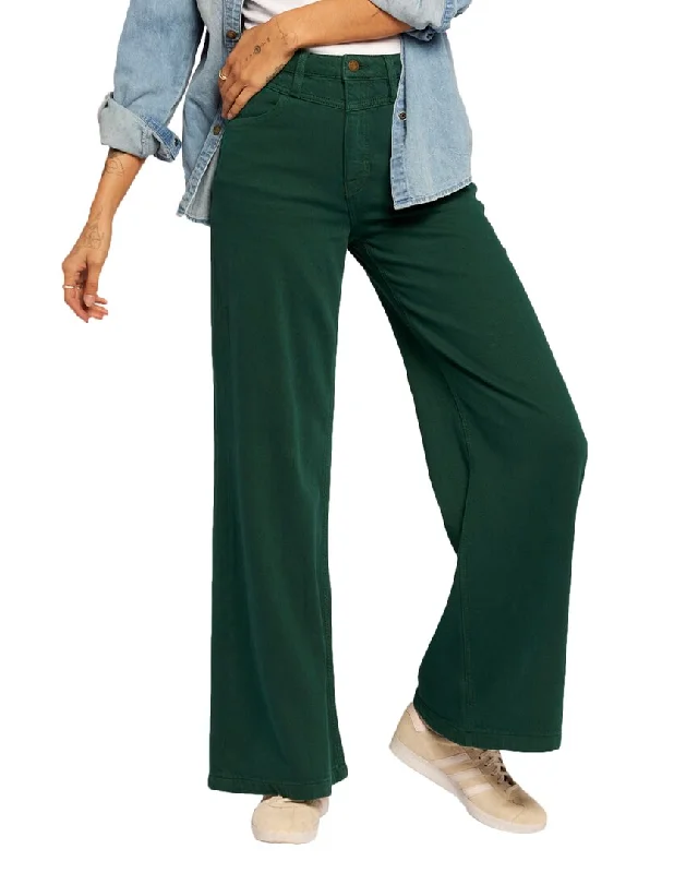 Current/Elliott The Timeless Amazon Wide Leg Jean Comfortable Straight-Legged Denim