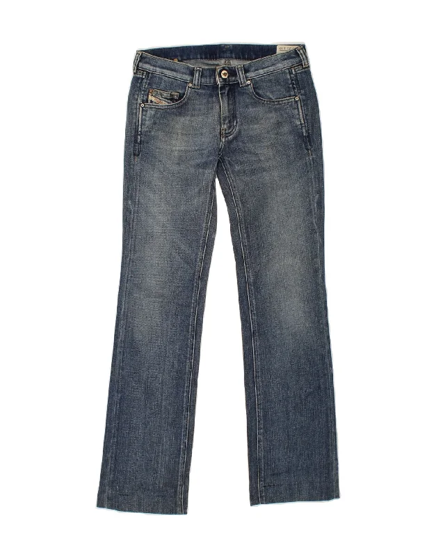DIESEL Womens Doozy Bootcut Jeans W26 L32 Blue Cotton Trendy Wide-Legged High-Waist Jeans DIESEL Womens Doozy Bootcut Jeans W26 L32 Blue Cotton Trendy Wide-Legged High-Waist Jeans