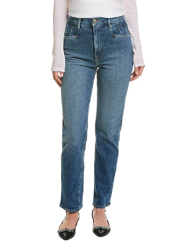 Favorite Daughter The Jordie British Colombia High-Rise Super Straight Jean Fashionable White Denim Jeans