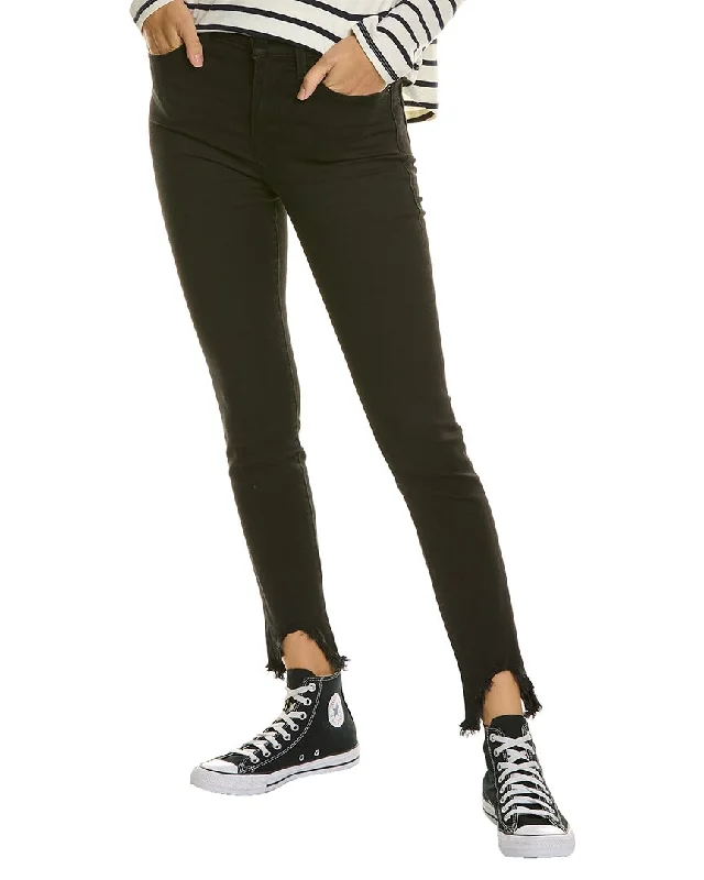 FRAME Denim Le High Blackfinn Skinny Jean Fashionable Raw Hemmed Jeans