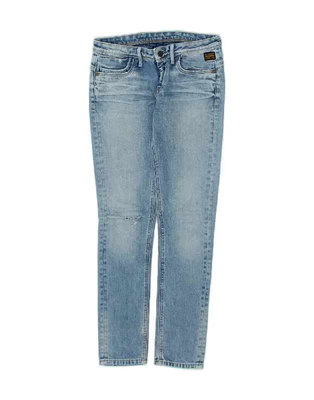 G-STAR Womens Distressed Skinny Jeans W30 L34 Blue Cotton Trendy Skinny High-Waist Jeans G-STAR Womens Distressed Skinny Jeans W30 L34 Blue Cotton Trendy Skinny High-Waist Jeans