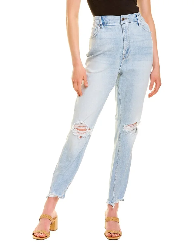 GOOD AMERICAN Good Waist Blue Skinny Jean Cozy Wide-Legged Jeans