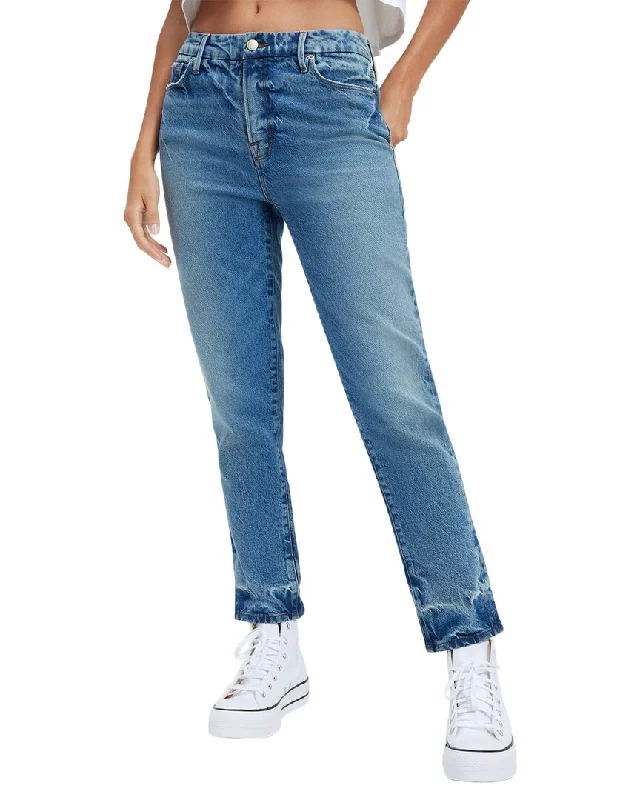 GOOD AMERICAN The Weekender Indigo Jean Comfortable Ankle Jeans