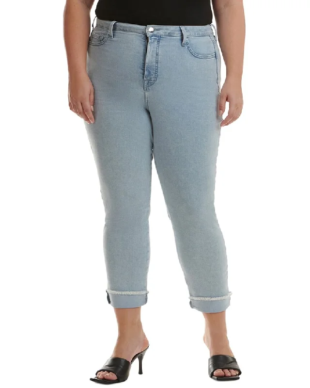 Jen7 Plus Primrose Crop Skinny Jean Fashionable Raw Edge Jeans