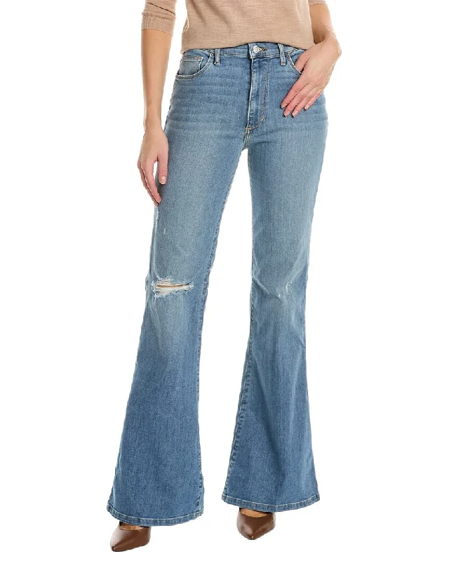 JOE'S Jeans High-Rise Neha Flare Leg Jean Stylish Shredded Denim Jeans