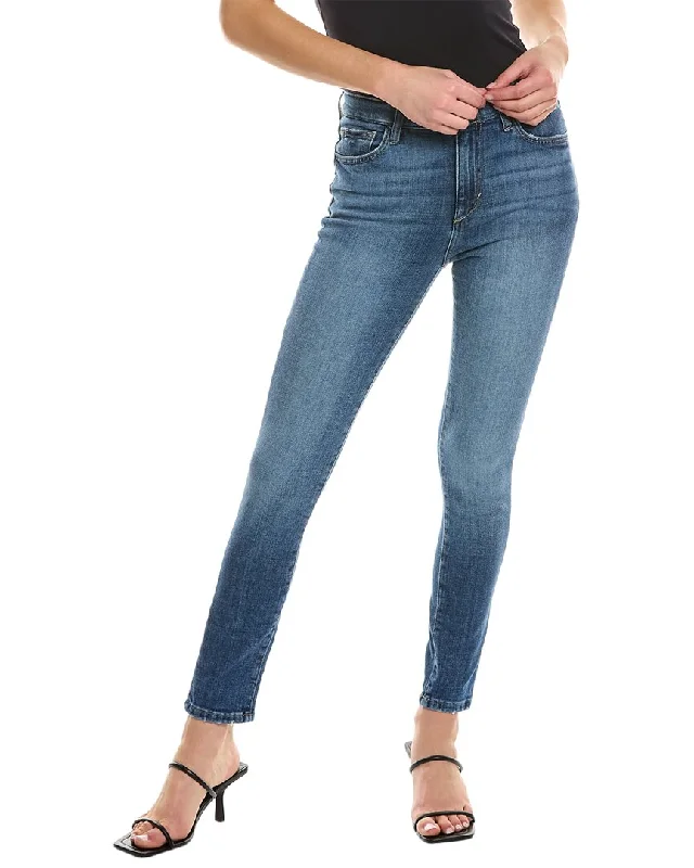 JOE'S Jeans Indigo High-Rise Curvy Skinny Ankle Jean Comfortable Folded Hem Jeans