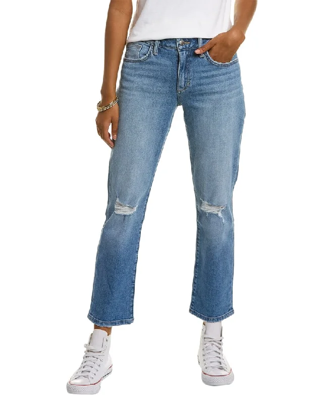 JOE'S Jeans Lara Mid-Rise Derval Straight Ankle Jean Comfortable Low-Rise Jeans