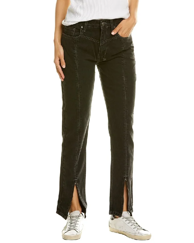 Ksubi New Wave Shadows Slim Leg Jean Chic Rip-Detail High-Waist Jeans