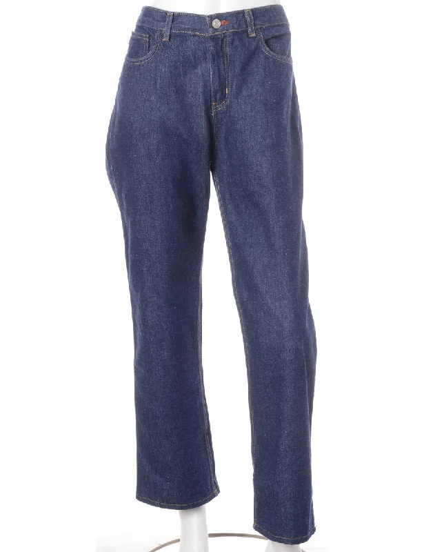 Label Ankle Graze Bootcut Jeans Comfortable Folded Hem Jeans