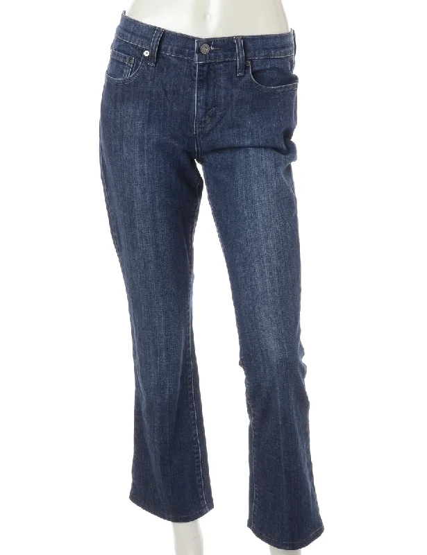 Label Ankle Graze Bootcut Jeans Fashionable White Denim Jeans