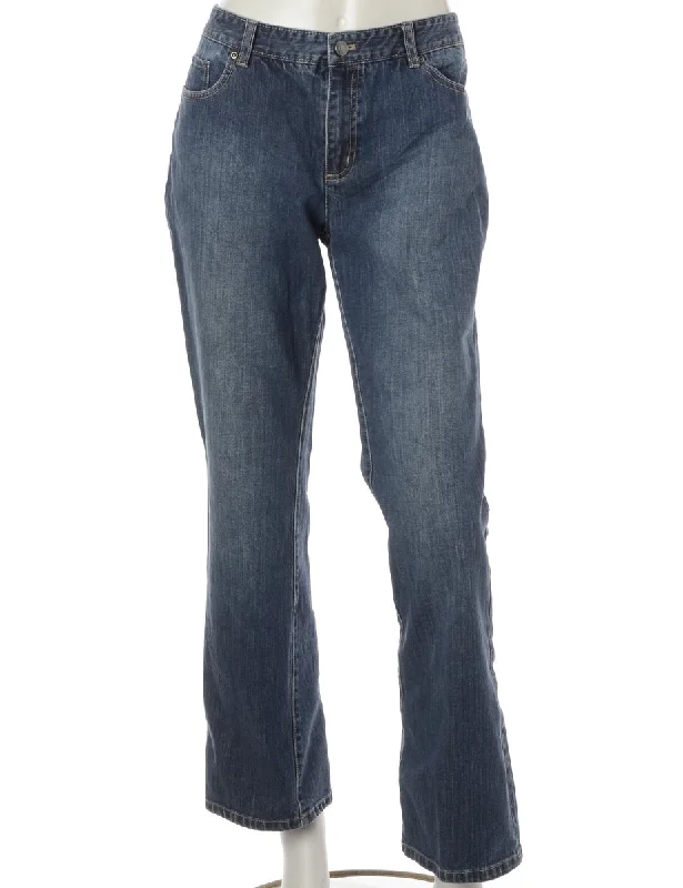Label Ankle Graze Bootcut Jeans Casual Distressed Skinny Jeans