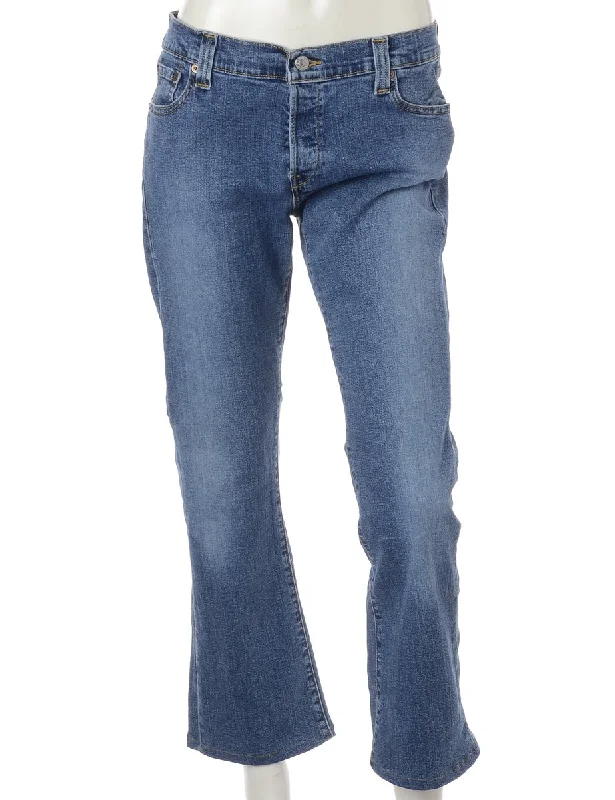 Label Ankle Graze Bootcut Jeans Fashionable Relaxed Fit Denim