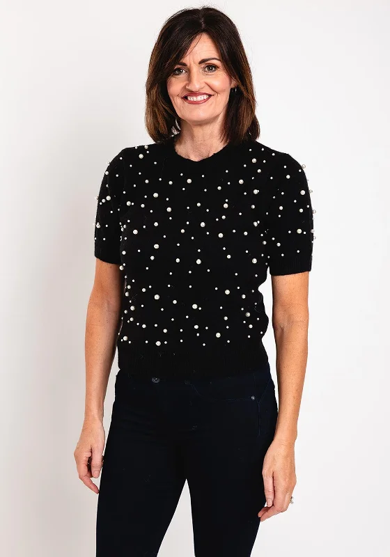 Serafina Collection One Size Pearl Sweater, Black Chenille Fabric Brocade Fabric Lace Fabric Serafina Collection One Size Pearl Sweater, Black Chenille Fabric Brocade Fabric Lace Fabric