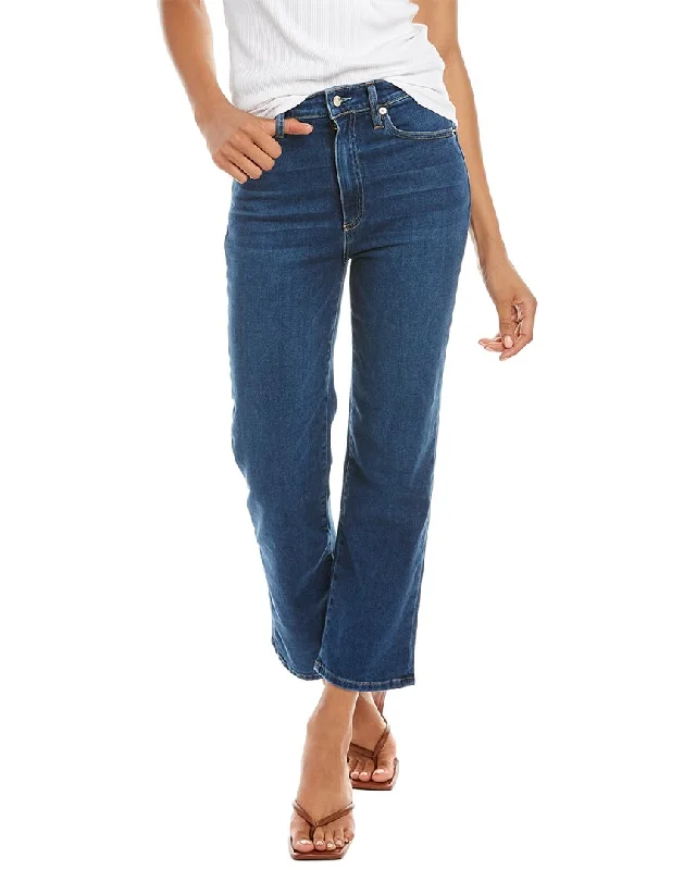 Le Jean Sabine Blue Grey High-Rise Straight Jean Comfortable Distressed Straight-Leg Jeans