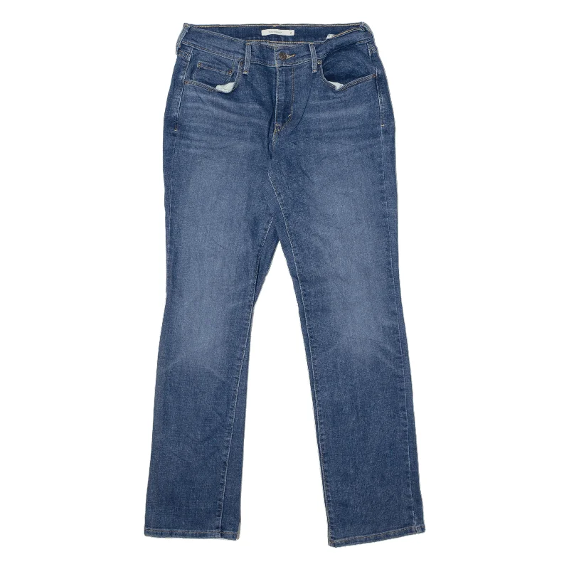 LEVI'S 505 Jeans Blue Denim Slim Straight Stone Wash Womens W29 L32 Trendy Colored Denim Jeans LEVI'S 505 Jeans Blue Denim Slim Straight Stone Wash Womens W29 L32 Trendy Colored Denim Jeans