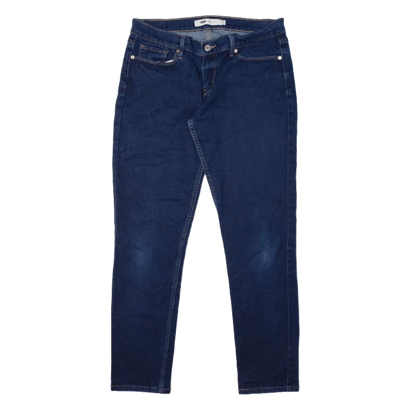 LEVI'S 524 Jeans Blue Denim Slim Skinny Womens W30 L32 Chic Cropped Jeans
