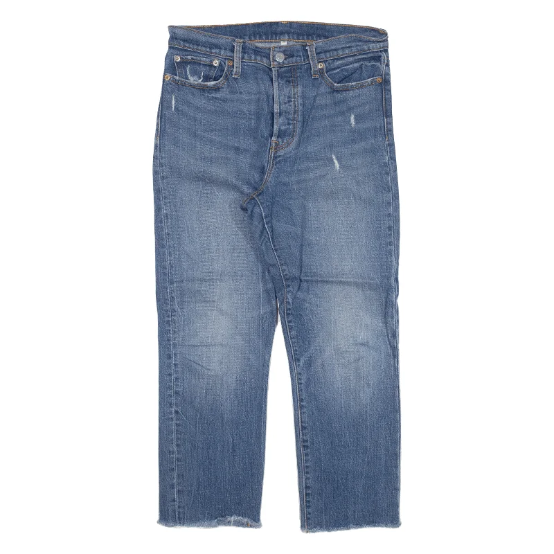 LEVI'S Distressed Jeans Blue Denim Regular Straight Womens W29 L24 Comfortable Zip-Up Skinny Jeans LEVI'S Distressed Jeans Blue Denim Regular Straight Womens W29 L24 Comfortable Zip-Up Skinny Jeans