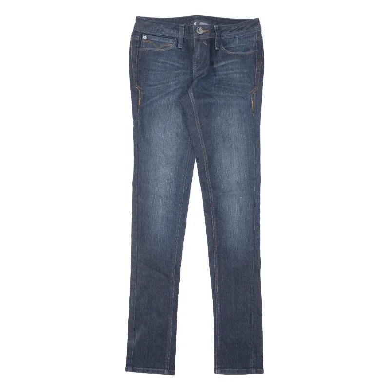 LEVI'S Lady Style Jeans Blue Denim Slim Skinny Stone Wash Womens W27 L33 Comfortable Folded Hem Jeans LEVI'S Lady Style Jeans Blue Denim Slim Skinny Stone Wash Womens W27 L33 Comfortable Folded Hem Jeans