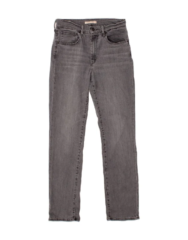LEVI'S Womens 724 High Rise Straight Jeans W30 L30 Grey Lyocell Stylish High-Rise Mom Jeans LEVI'S Womens 724 High Rise Straight Jeans W30 L30 Grey Lyocell Stylish High-Rise Mom Jeans