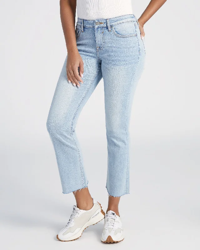 Marley Cropped Bootcut Jeans Trendy Colored Denim Jeans