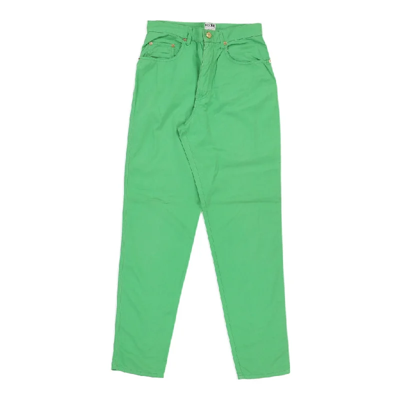 Moschino Jeans Jeans - 28W UK 8 Green Cotton Comfortable Folded Hem Jeans