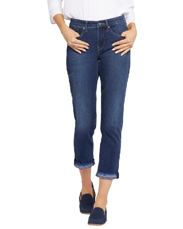 NYDJ Margot Blue Moon Girlfriend Jean Trendy Acid Wash Skinny Jeans
