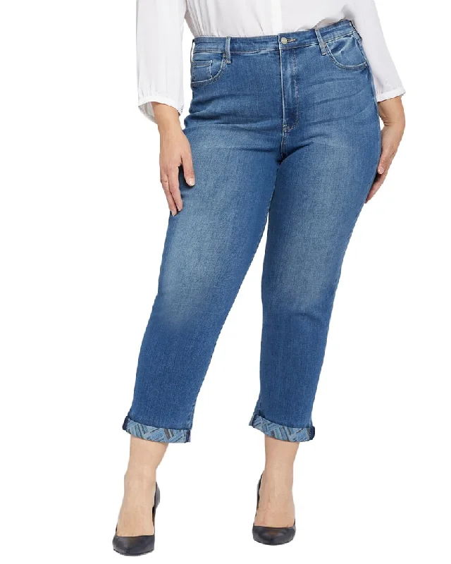 NYDJ Margot Girlfriend Skinny Jean Trendy Low-Rise Bootcut Jeans