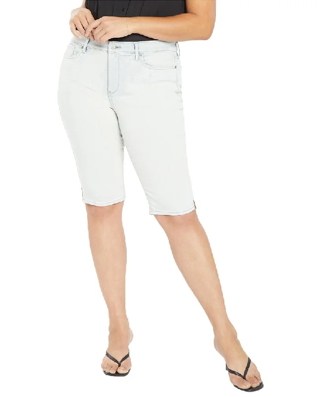 NYDJ Plus Knee Capri Riveted Ss Slits Jean Comfortable Folded Hem Jeans