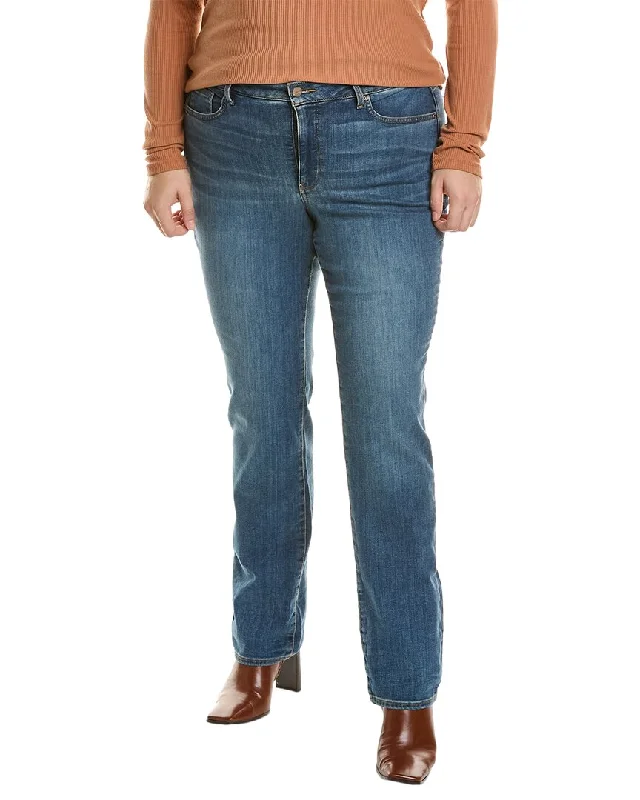 NYDJ Plus Marilyn Clayburn Straight Jean Stylish Slim Fit Denim