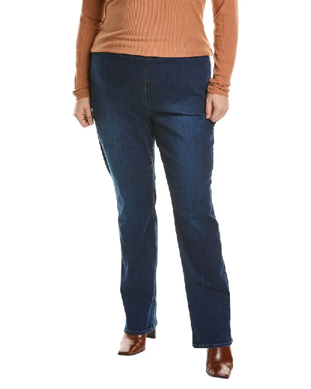 NYDJ Plus Pull-On Cooper Straight Jean Comfortable Zip-Fly Denim Jeans