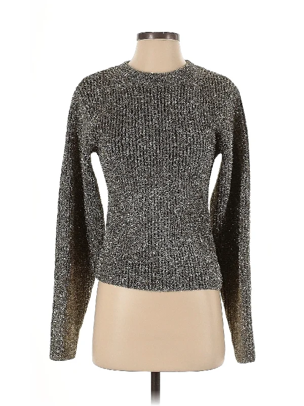 Pullover Sweater Houndstooth Herringbone Solid
