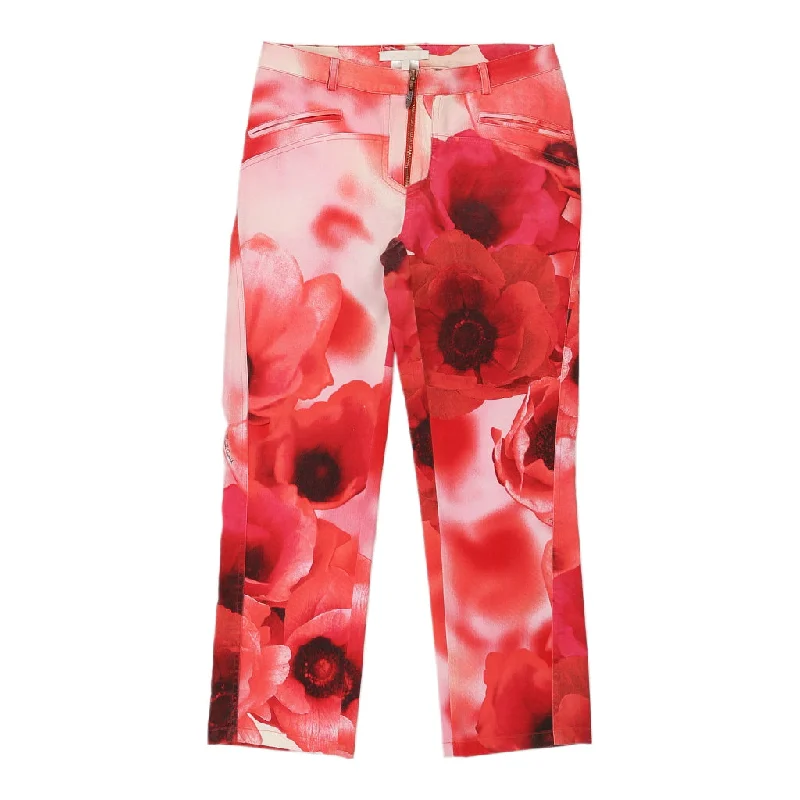 Roberto Cavalli Cropped Jeans - 28W UK 8 Red Cotton Trendy Colored Denim Jeans
