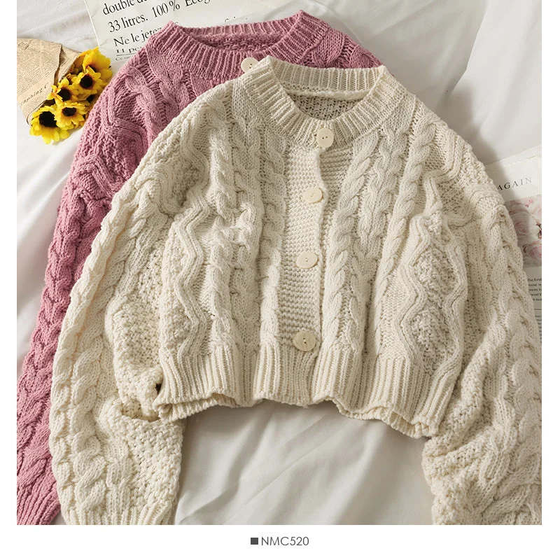 Sweater long sleeved sweater linen short top  1775 Iron Safe Non-Iron Wrinkle Free