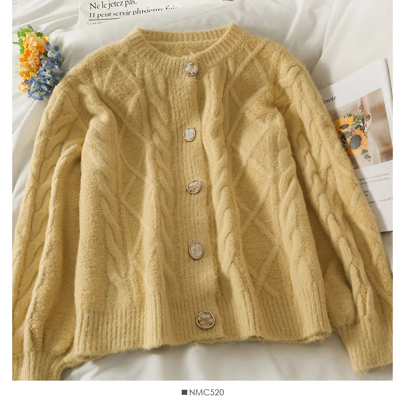 Sweater women's autumn clothes are loose and thin with hemp pattern 1771 Fitted Slim Tailored Sweater women's autumn clothes are loose and thin with hemp pattern 1771 Fitted Slim Tailored