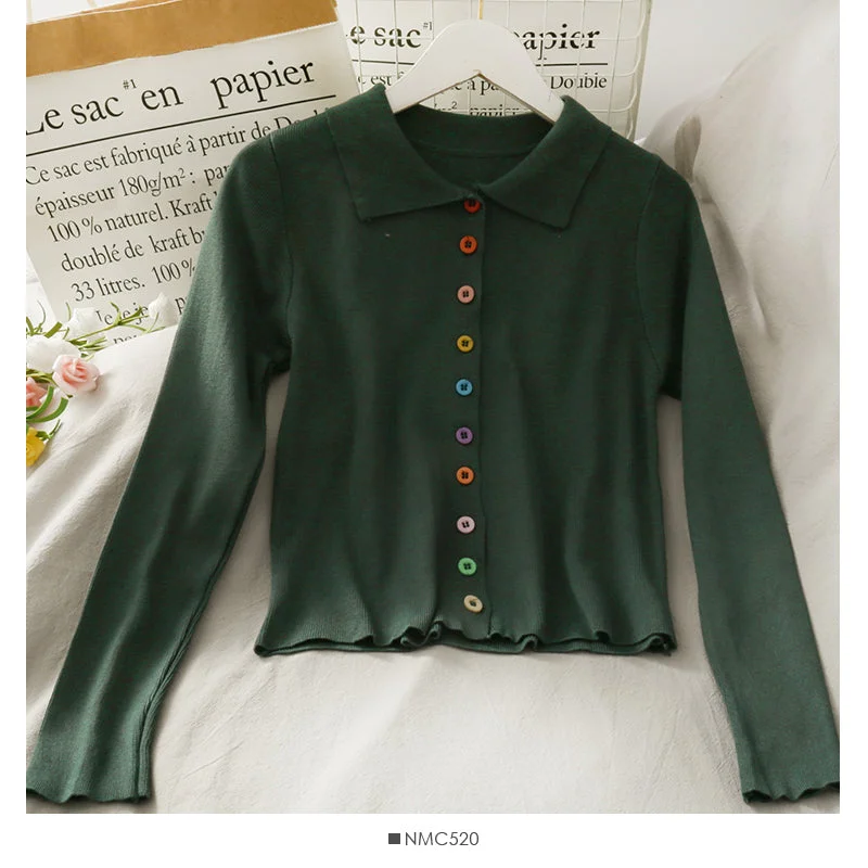 Sweet wind color single breasted Polo neck slim fit sweater 1907 Herringbone Houndstooth Plaid Sweet wind color single breasted Polo neck slim fit sweater 1907 Herringbone Houndstooth Plaid