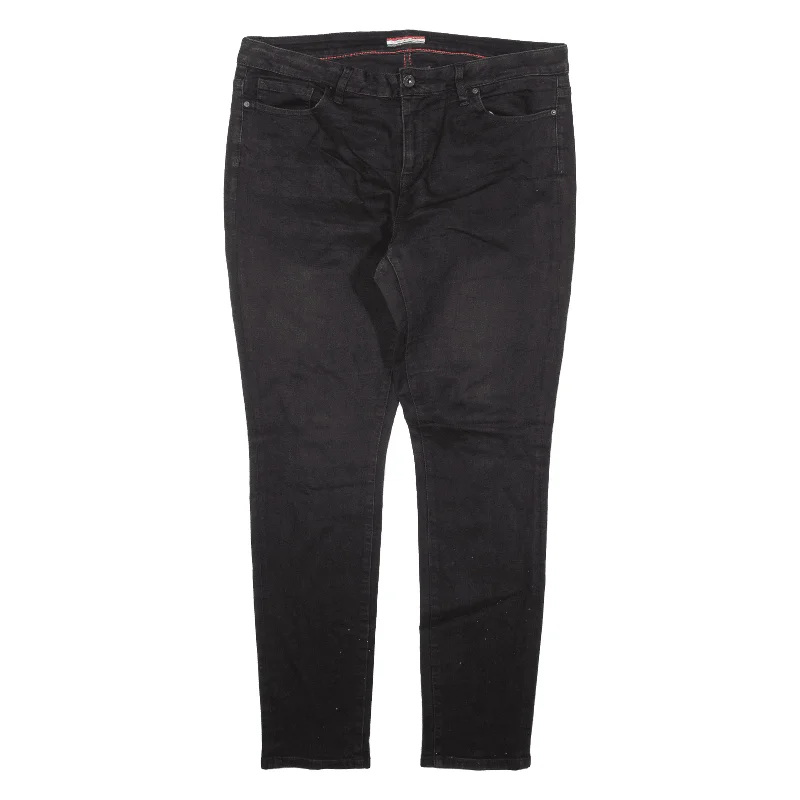TOMMY HILFIGER Jeans Black Denim Slim Skinny Womens W35 L29 Chic Dark-Wash Skinny Jeans TOMMY HILFIGER Jeans Black Denim Slim Skinny Womens W35 L29 Chic Dark-Wash Skinny Jeans