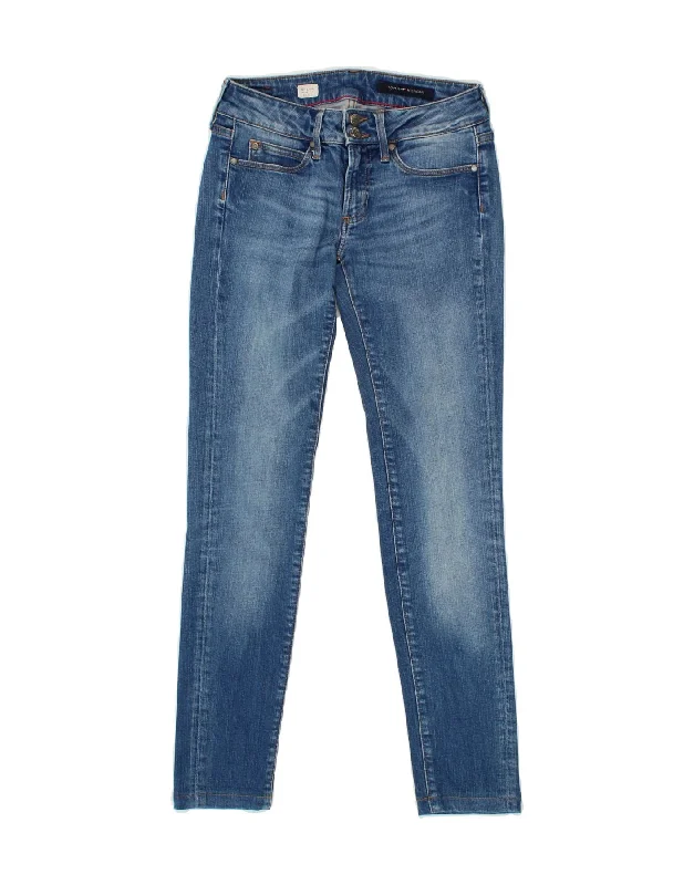 TOMMY HILFIGER Womens Milan Slim Jeans W25 L28 Blue Stylish Cargo Style Jeans