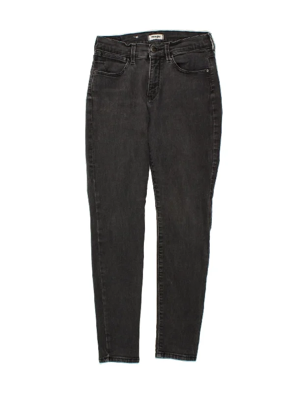 WRANGLER Womens High Rise Skinny Jeans W30 L30 Grey Cotton Elegant Dark-Wash Bootcut Jeans WRANGLER Womens High Rise Skinny Jeans W30 L30 Grey Cotton Elegant Dark-Wash Bootcut Jeans