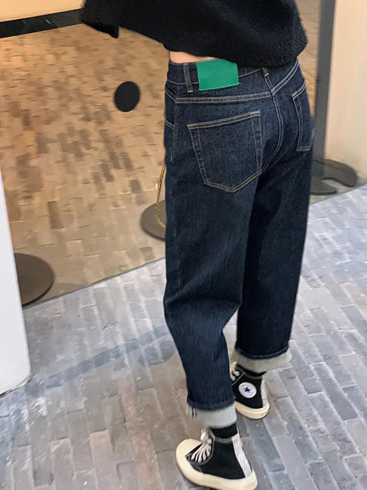 Y2k Big Size Jeans Female Summer Thin Model Straight Daddy Pants Trendy Patchwork Denim Jeans Y2k Big Size Jeans Female Summer Thin Model Straight Daddy Pants Trendy Patchwork Denim Jeans