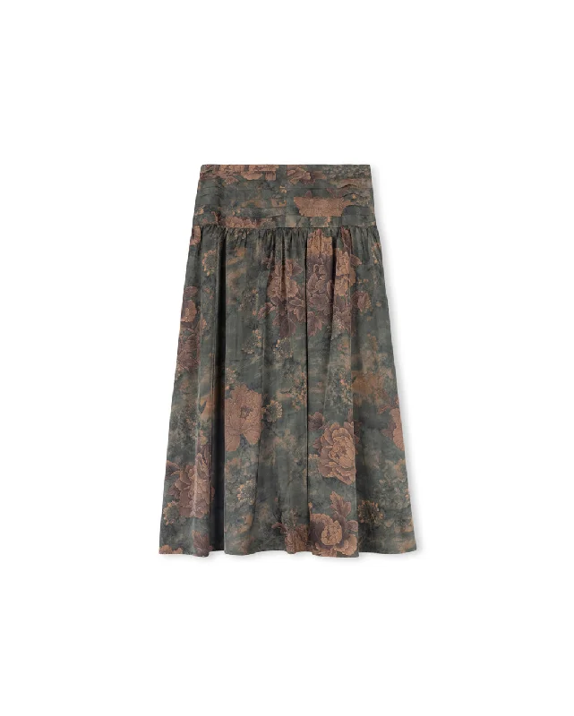 Alfa Printed Skirt cashmere skirt fine